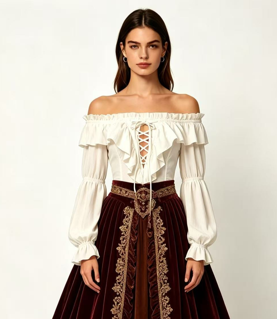 Blusa Pirata para Mujer, Disfr - Off Shoulder Blouse reseña y precio