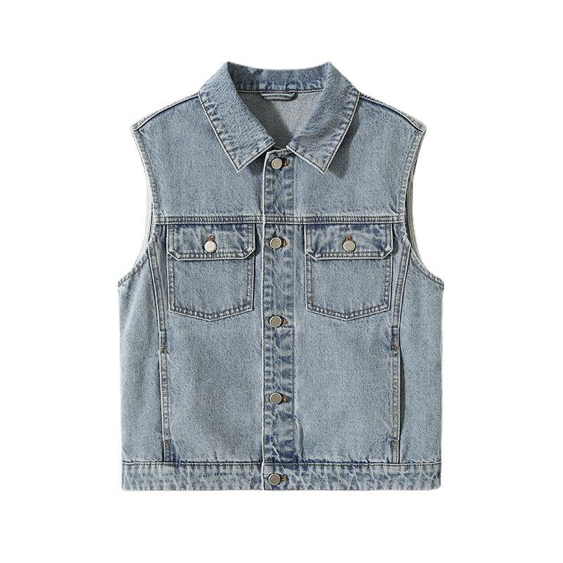 Xinjiang-Chaleco vaquero lavad - Summer Clothing Staples reseña y precio