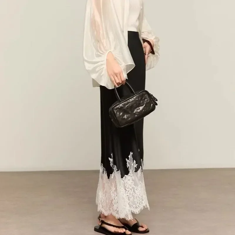 Falda Midi con borde de encaje - Summer Clothing Wraps reseña y precio