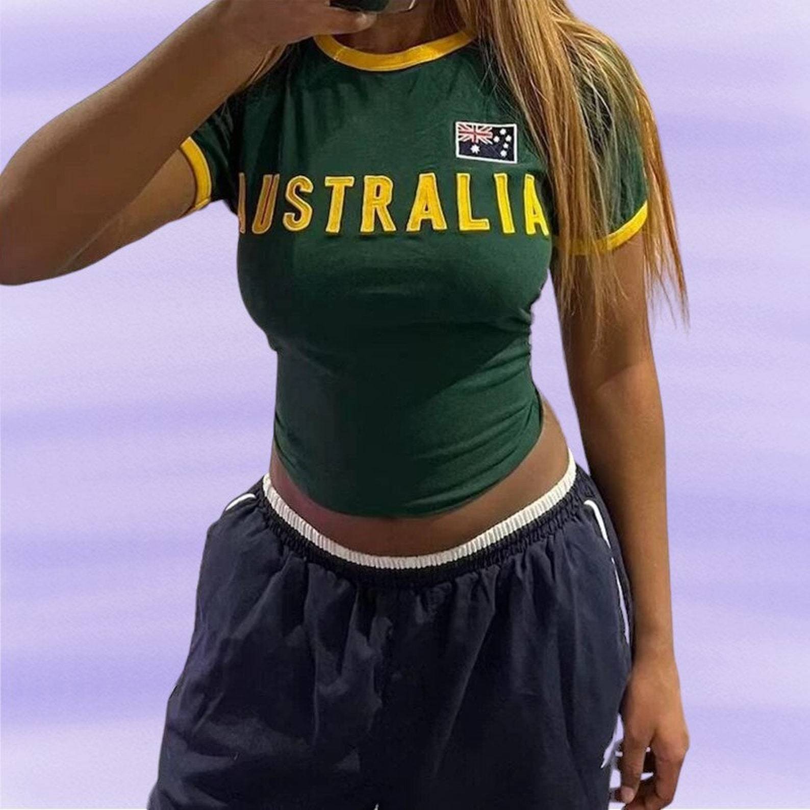 Camiseta verde de verano para  - Summer Clothing Women Australia reseña y precio