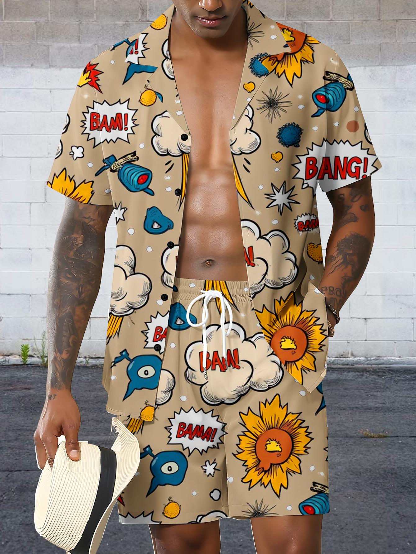 Conjuntos de Camisa para Hombr - Summer Clothing Shops reseña y precio